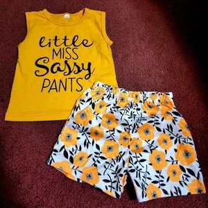 18-24 Month Toddler Girl Set: Shorts & Top